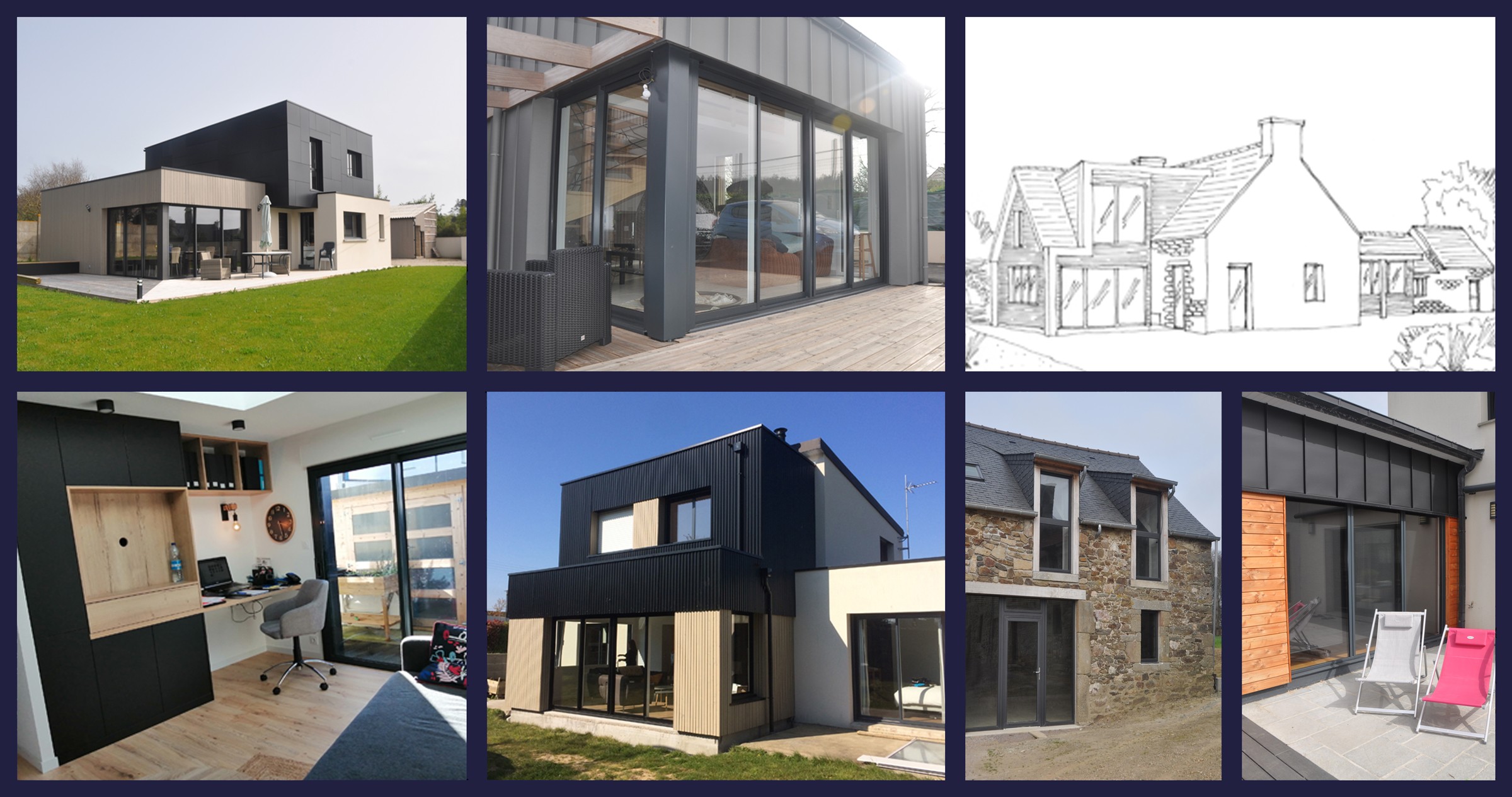 AMD Architecture : exemples de constructions neuves, extensions et rénovations.